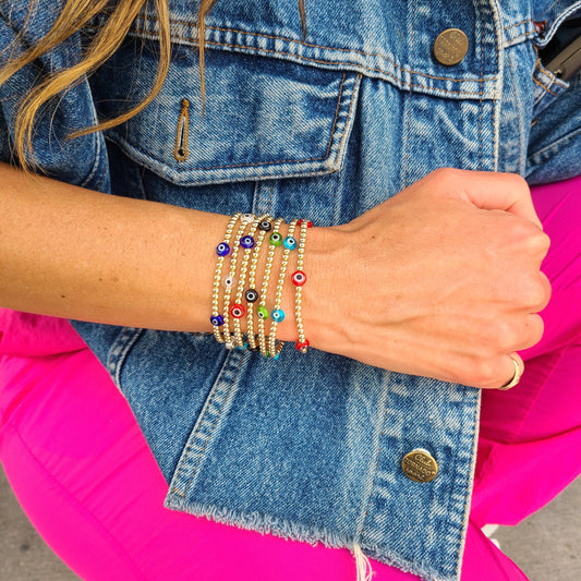 Evil Eye Bracelet, Protection Bracelet, Gold Filled Bracelet,
