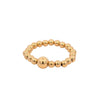 14kt Gold Filled Stacking Ring - Tarnish-Free Womens Jewelry with 3mm and 5mm Beads - Stretch for Perfect Fit