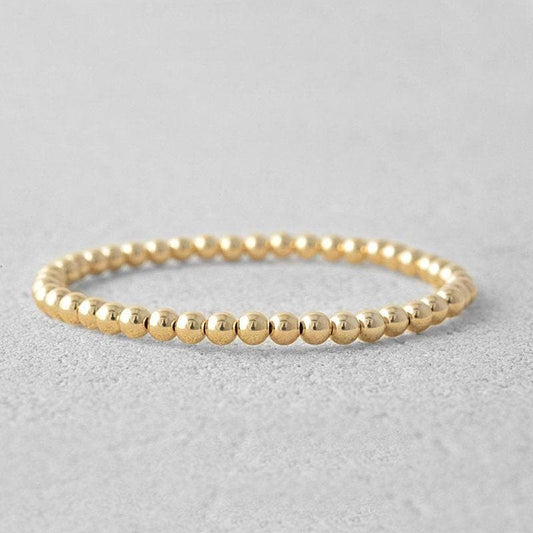 Layering Bead Bracelet, 14kt Gold Filled Bracelet, Simple Bead Bracelet