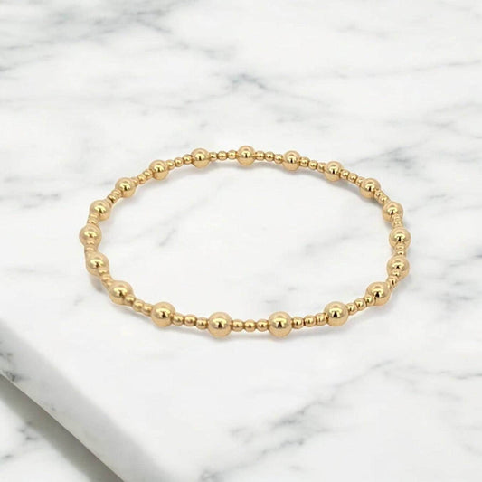 14kt gold filled jewelry, gold filled bracelet, beaded bracelet, tarnish free jewelry, tarnish free bracelet, stackable bracelet, stretch bracelet,
