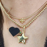 Gold Filled Beaded Cross Necklace  Non Tarnish Waterproof Jewelry  Dainty Christian Pendant