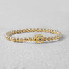 Customizable 14kt Gold Filled Cube Initial Beaded Bracelet - Personalized Gift for Women