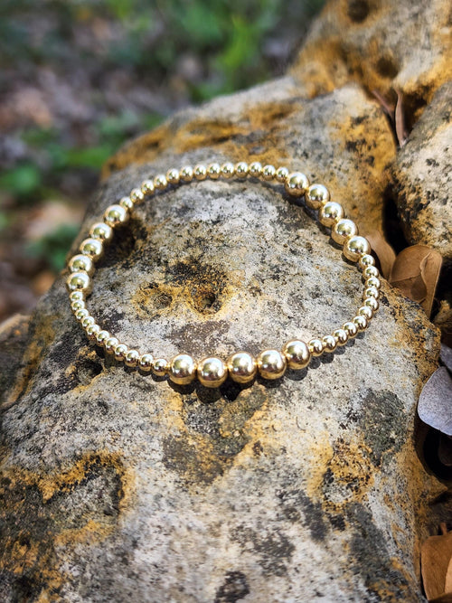 Letter Bracelet, Gold Stack Bracelet, Gold Filled Bracelet,