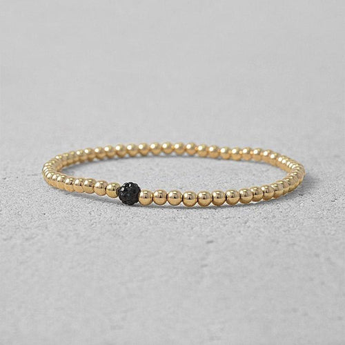 Handcrafted Gold Filled CZ Pave Bracelet - Boho Chic Womens Gift - Adjustable Stretch Design - Childrens Sizes Available