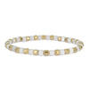 Gold Filled Stacking Bracelet with Faceted and Colorful Beads - 4mm  Stretch Layering Bracelet