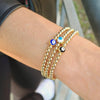Evil Eye Pendant, Protection Bracelet, Boho Stretch Bracelet,