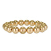 10mm 14kt Gold Filled Beaded Stretch Bracelet - Tarnish-Free  Waterproof Jewelry for Women