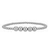 14kt Gold Filled Beaded Bracelet - 3mm and 7mm Sections - Delicate Boho Style for Women - Tarnish Free Waterproof