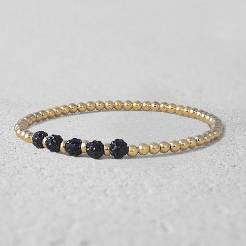 Gold Stack Bracelet, Gold Filled Bracelet, Beaded Bracelet,