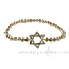 Jewish Bracelet with Gold Filled Beads and Israel Map Charm - Star of David Bracelet for Women