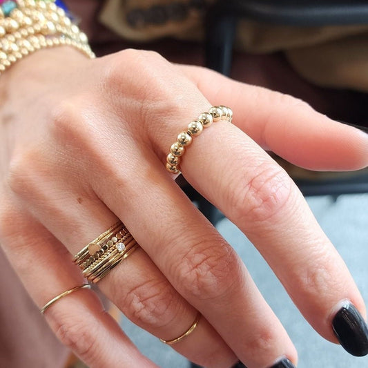 Gold Filled Ring, Stretch Ring, Stacking Ring,