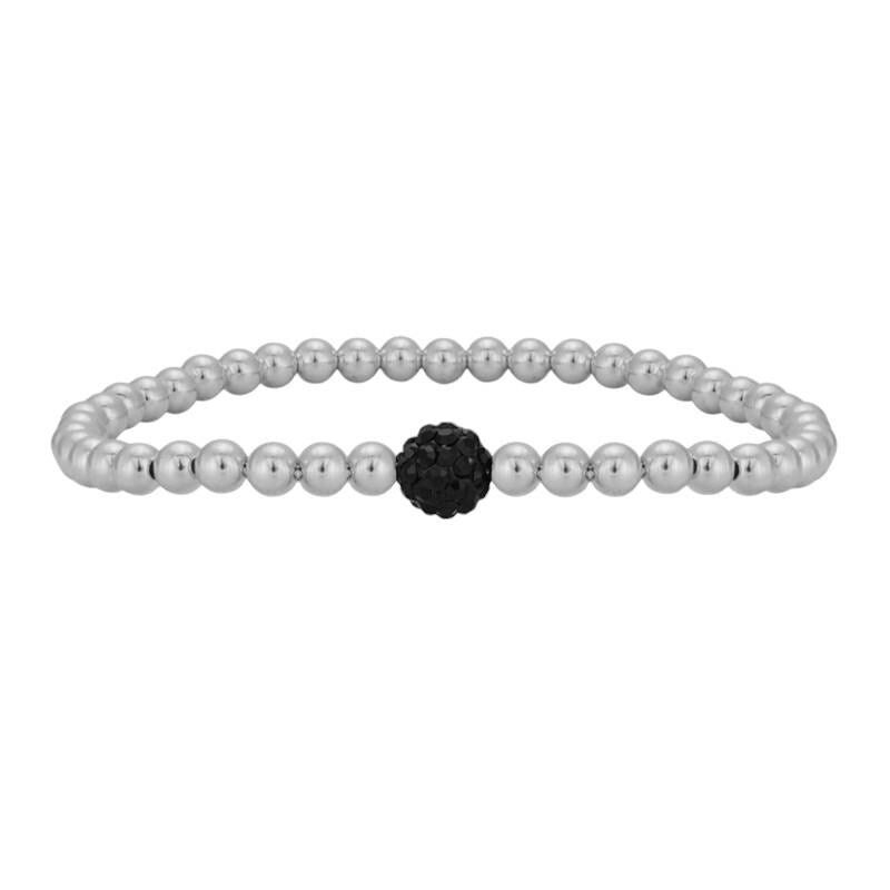 Cubic Zirconia Pave Ball Gold Filled Bracelet For Ladies Wear - Stretch Stacking Boho Chic Bracelet