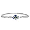 Gold Filled Evil Eye Bracelet with Cubic Zirconia - Enamel Protection Design