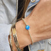 Gold Filled Beaded Opal Star of David Bracelet, Gold Filled Beads, Stretch Stacking Bracelet, Protection Bracelet, Tarnish Free Jewelry