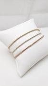 Gold Filled 2mm Beaded Bracelet - Boho  Hippie Style - Stretchy Cord for Layering - Tarnish Free and Waterproof