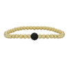 Cubic Zirconia Pave Ball Gold Filled Bracelet For Ladies Wear - Stretch Stacking Boho Chic Bracelet