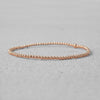 Gold Filled 2mm Beaded Bracelet - Boho  Hippie Style - Stretchy Cord for Layering - Tarnish Free and Waterproof