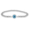 14kt Gold Filled Evil Eye Protection Bracelet - Stacking Luck Stretch by Isabella Celini