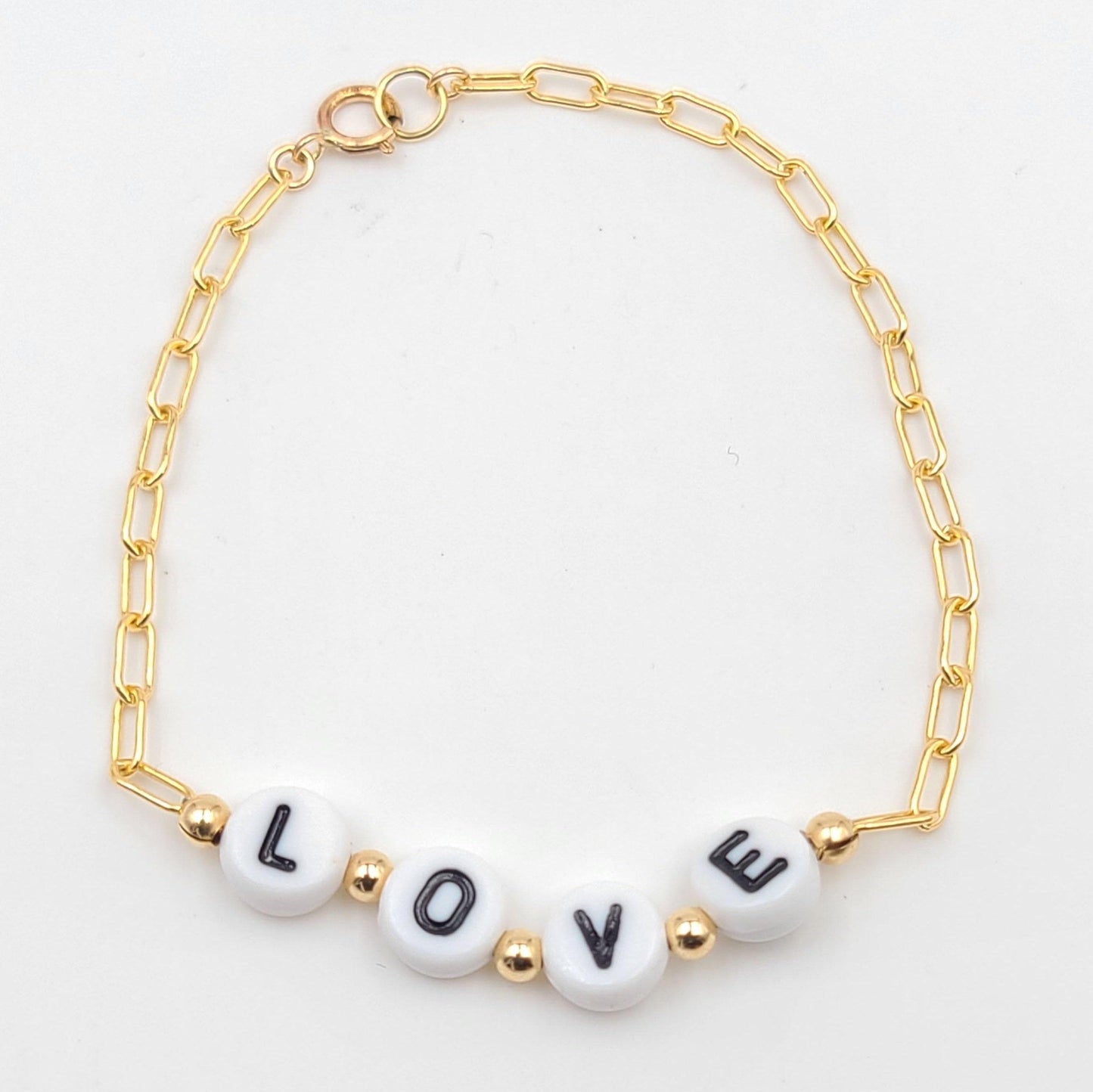 Personalized Gold Filled Initial Bracelet on Delicate Paper Clip Chain - Custom Gift for Women