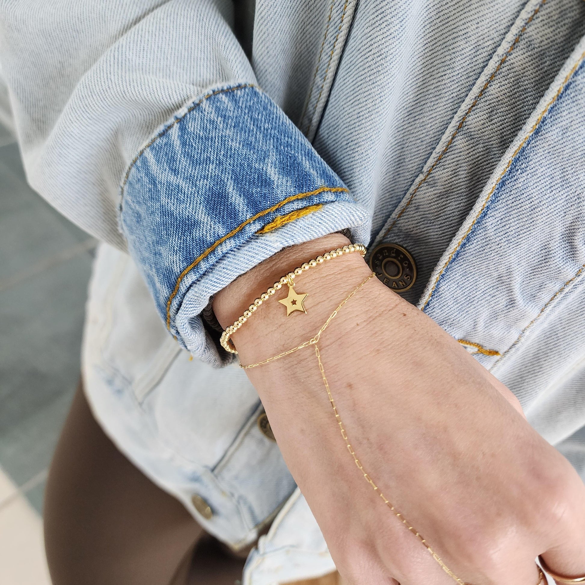 Star Bracelet, Gold Filled Bracelet, Gold Stack Bracelet,