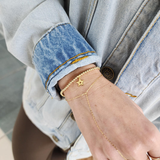 Star Bracelet, Gold Filled Bracelet, Gold Stack Bracelet,