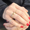 14kt Gold Filled Stacking Ring - Heart Pendant Ring - Tarnish-Free Woman's Jewelry with 3mm Gold Filled Beads - Stretch for Perfect Fit