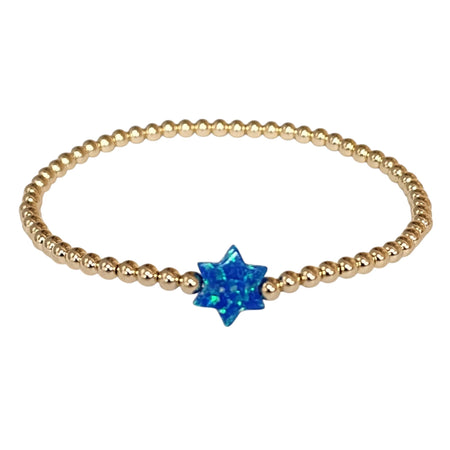Dainty Gold Filled Cross Pendant Beaded Bracelet - Religious Women's Layering Jewelry