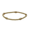Gold Filled Stacking Bracelet with Oval Bead Station Design - Delicate Woman Bracelet by Isabella Celini