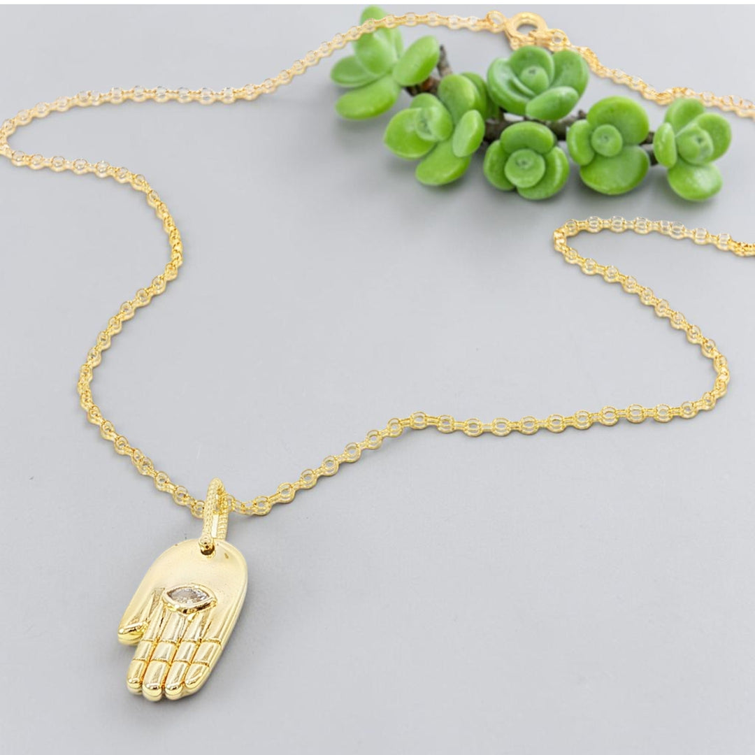 Hamsa Hand Pendant Necklace