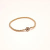 Small Round Enamel Evil Eye Gold Filled Bracelet, Isabella Celini, Gold Filled Beaded, Stretch Stacking Bracelet, Protection Bracelet