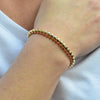 Gold Filled - Tarnish-Free 3mm  5mm Roundels Layering Stacking - Stretch Beaded Bracelet for Ladies
