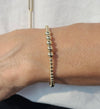 14kt Gold Filled Stacking Bracelet - 3mm and 5mm Sections Stretch Fit Tarnish-Free Ladies Beaded Jewelry