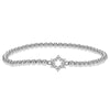 Delicate Gold Filled Beaded Star of David Stacking Bracelet - Small Wrist Bead Jewish Jewelry
