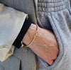 Gold Filled Bow Charm Stretch Bracelet with Cubic Zirconia Stones for Women - Stackable Beaded Design