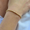 Faceted Gold Filled Stackable Bracelet - Waterproof and Tarnish Free Jewelry for Women