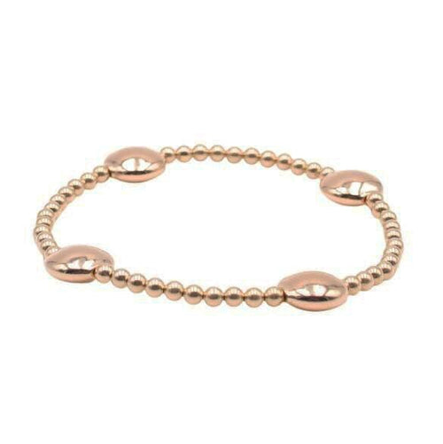 Gold Filled 3mm Stackable Beads Bracelet with 10mm Lentil Beads - Boho  Hippie Style Flat Bead Tarnish Free Stretch Layering Bracelet