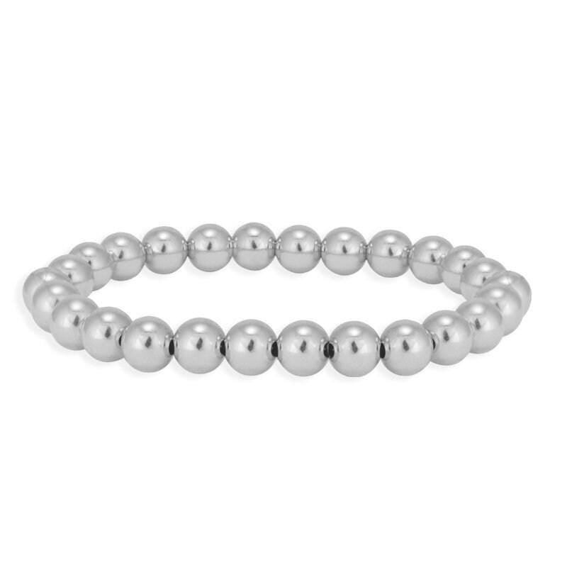 7 mm 14kt Gold Filled Beaded Bracelet – Delicate Women Layering Bracelet - Tarnish Free Jewelry