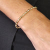 Faceted Gold Filled Stackable Bracelet - Waterproof and Tarnish Free Jewelry for Women