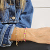 Dainty Stretch Bracelet 14k Gold Filled - Colorful Beads - Gift for Women - Tarnish Free Jewelry Stacking Bracelet