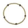 14kt Gold Filled CZ Ball Bracelet - Stretch Gold Beaded Womens Jewelry - Handmade by Isabella Celini