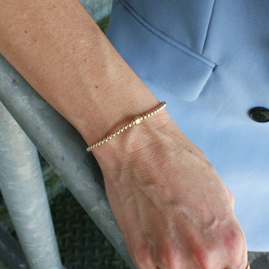 Gold Stack Bracelet, Gold Filled Bracelet, Cubic Bracelet,