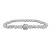 Cubic Zirconia Pave Ball Gold Filled Bracelet For Ladies Wear - Stretch Stacking Boho Chic Bracelet