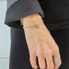 Gold Evil Eye Protection Bracelet for Women - Spiritual Stacking Stretch Evil Eye Charm