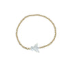 Dainty 14kt Gold Filled Pigeon Mother of Pearl Stretch Bracelet - Tarnish Free Jewelry