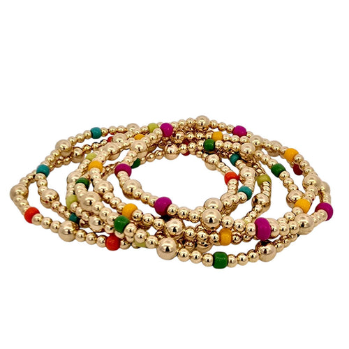 14kt gold filled jewelry, gold filled bracelet, beaded bracelet, tarnish free jewelry, tarnish free bracelet, stackable bracelet, stretch bracelet