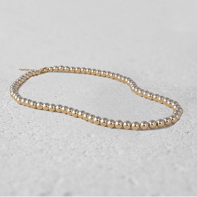 Dainty Bead Necklace, Gold Filled Necklace, Bridesmaid Necklace,