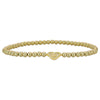 Lips Gold Filled CZ Pendant Bracelet - Stretch Stacking Style for Women