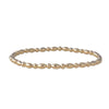 Gold Filled Beaded Anklet Bracelet - 3mm Round  5x3mm Oval Bead Boho Stretch Hippie Bracelet - Non Tarnish Jewelry