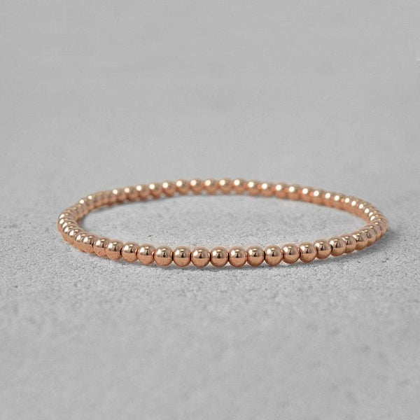 Bella 3mm Gold Filled Beaded Stretch Bracelet