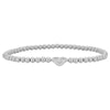 Lips Gold Filled CZ Pendant Bracelet - Stretch Stacking Style for Women